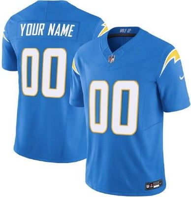 Toddler Los Angeles Chargers Customized Limited Powder Blue FUSE Vapor Jersey