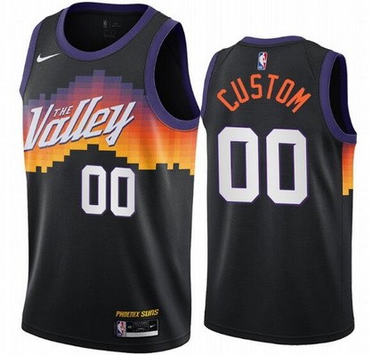 Toddler Phoenix Suns Customized Black 2021 City Icon Swingman Jersey
