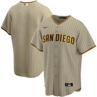 Toddler San Diego Padres Customized Khaki 2020 Cool Base Jersey