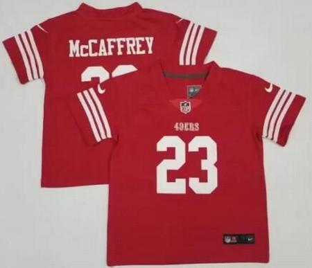 Toddler San Francisco 49ers #23 Christian McCaffrey Limited Red 2022 Vapor Jersey