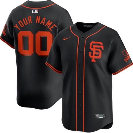 Toddler San Francisco Giants Customized Black Limited Jersey
