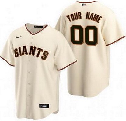 Toddler San Francisco Giants Customized Cream Cool Base Jersey