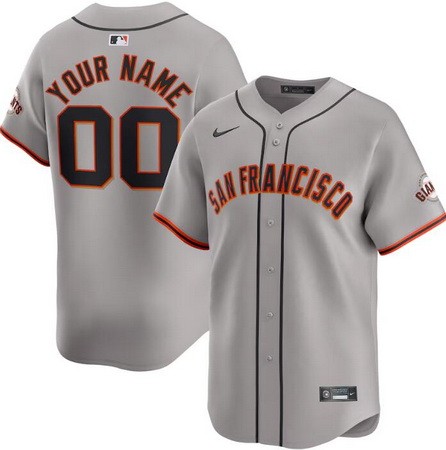Toddler San Francisco Giants Customized Gray Limited Jersey
