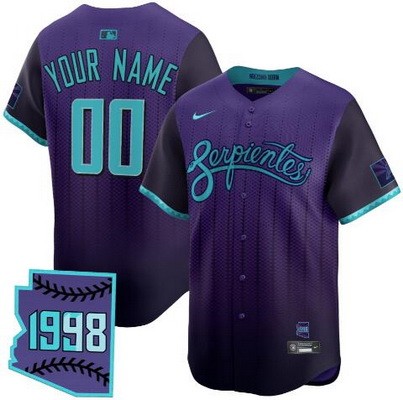 Women's Arizona Diamondbacks Customized Purple 2025 City Connect Limited Jersey
