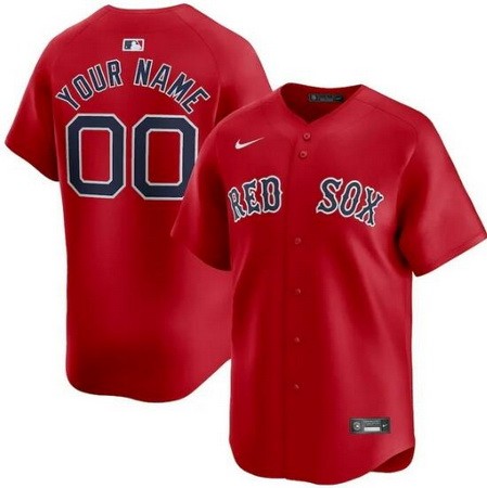 Women's Boston Red Sox Customized Red Limited Jersey