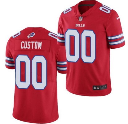 Women's Buffalo Bills Customized Limited Red Rush Color Jersey