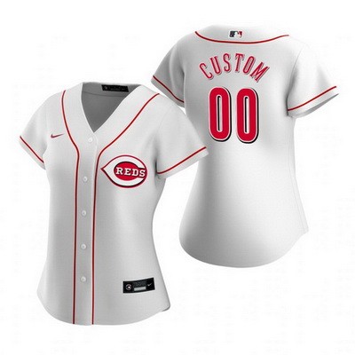 Women's Cincinnati Reds Customized White Nike Cool Base Jersey