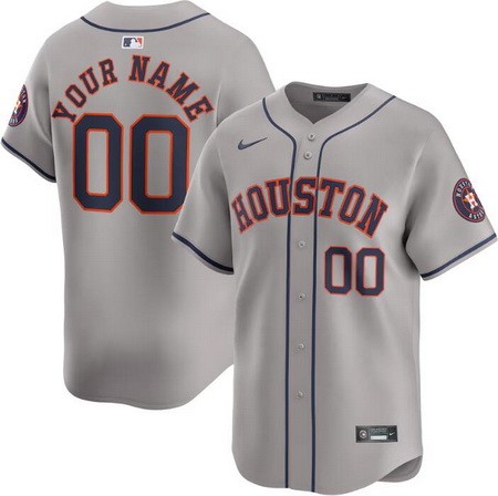 Women's Houston Astros Customized Gray Limited Jersey
