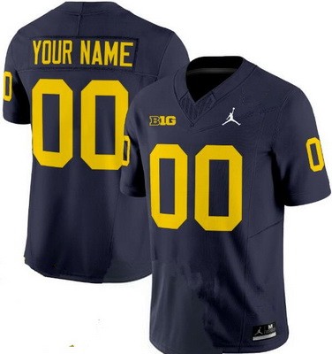 Women's Michigan Wolverines Custom Limited Navy FUSE College Football Jersey
