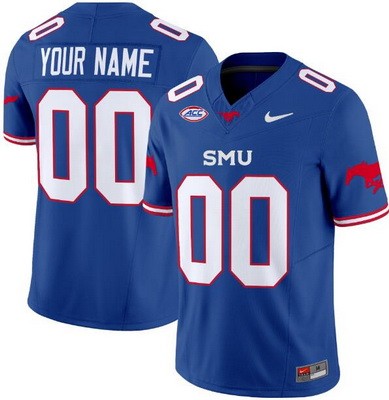 Women's SMU Mustangs Custom Limited Blue FUSE College Football Jersey