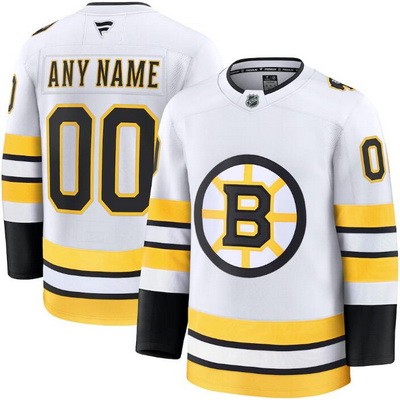 Youth Boston Bruins Custom White 2025 Authentic Jersey