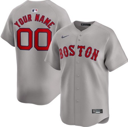 Youth Boston Red Sox Customized Gray Limited Jersey