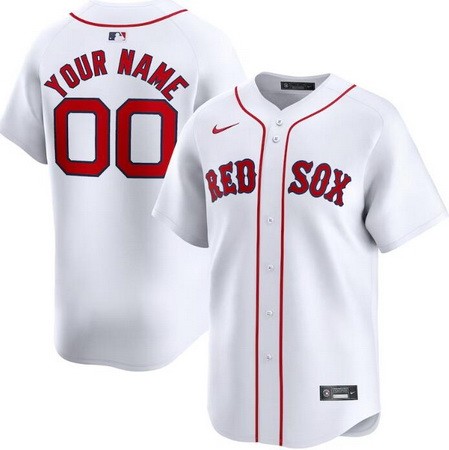 Youth Boston Red Sox Customized White Limited Jersey