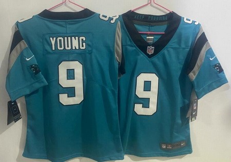 Youth Carolina Panthers #9 Bryce Young Limited Blue Vapor Jersey