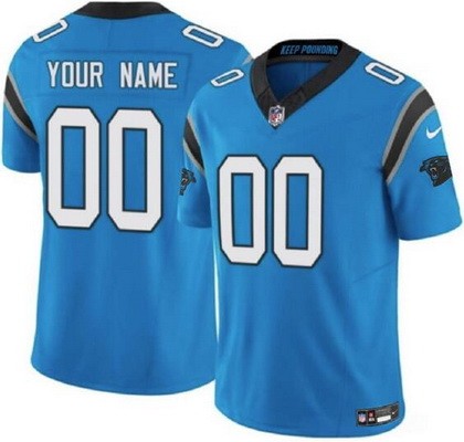 Youth Carolina Panthers Customized Limited Blue FUSE Vapor Jersey