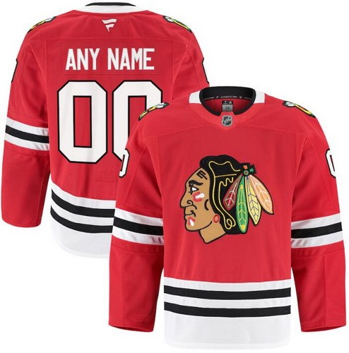 Youth Chicago Blackhawks Customized Red Fanatics Authentic Jersey