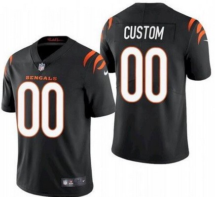 Youth Cincinnati Bengals Customized Limited Black 2021 Vapor Jersey