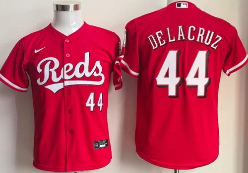 Youth Cincinnati Reds #44 Elly De La Cruz Red Stadium Jersey