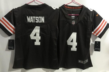 Youth Cleveland Browns #4 Deshaun Watson Limited Brown Vapor Jersey
