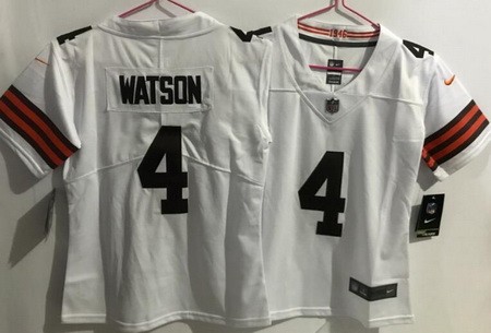 Youth Cleveland Browns #4 Deshaun Watson Limited White Vapor Jersey