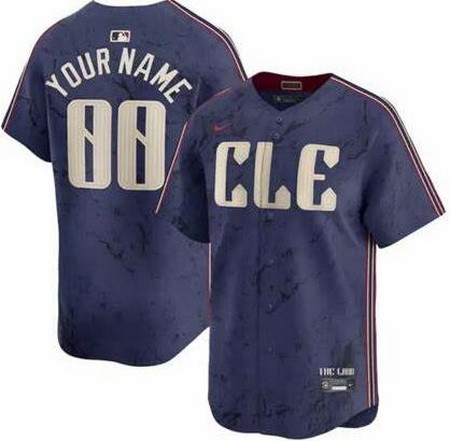 Youth Cleveland Guardians Customized Navy City Connect Limited Jersey