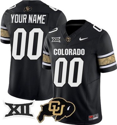 Youth Colorado Buffaloes Custom Limited Black 2025 FUSE College Football Jersey