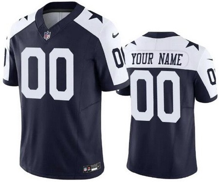 Youth Dallas Cowboys Customized Limited Navy Alternate FUSE Vapor Jersey