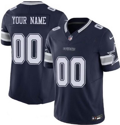 Youth Dallas Cowboys Customized Limited Navy FUSE Vapor Jersey