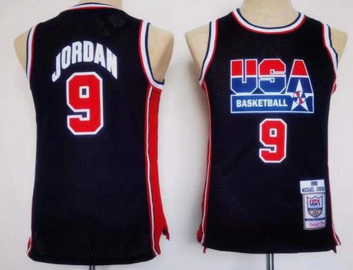 Youth Dream 1 USA #9 Michael Jordan Navy 1992 Swingman Jersey