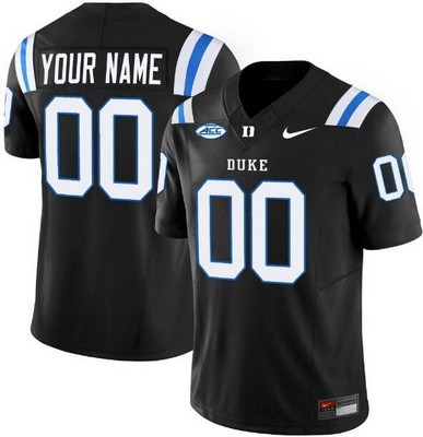 Youth Duke Blue Devils Custom Limited Black FUSE College Football Jersey