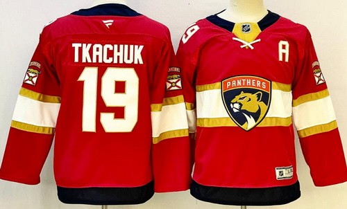 Youth Florida Panthers #19 Matthew Tkachuk Red Authentic Jersey