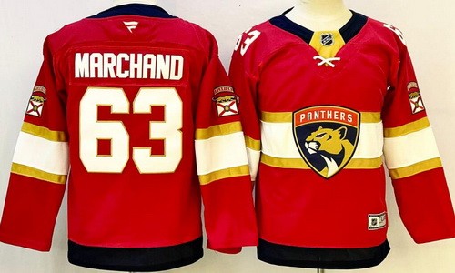 Youth Florida Panthers #63 Brad Marchand Red Authentic Jersey