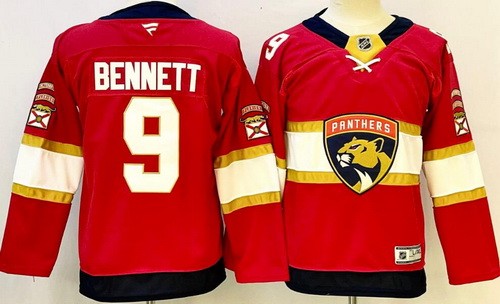 Youth Florida Panthers #9 Sam Bennett Red Authentic Jersey