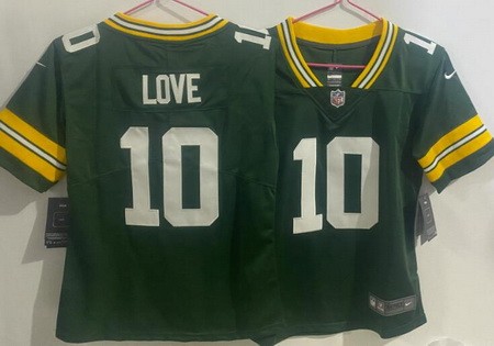 Youth Green Bay Packers #10 Jordan Love Limited Green Vapor Jersey