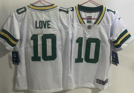 Youth Green Bay Packers #10 Jordan Love Limited White Vapor Jersey