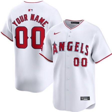 Youth Los Angeles Angels Customized White Limited Jersey