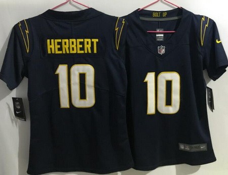 Youth Los Angeles Chargers #10 Justin Herbert Limited Navy Vapor Jersey
