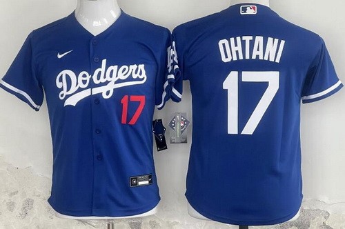 Youth Los Angeles Dodgers #17 Shohei Ohtani Blue Limited Jersey