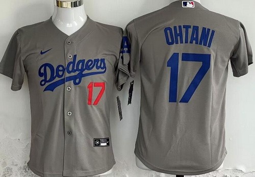 Youth Los Angeles Dodgers #17 Shohei Ohtani Gray Limited Jersey