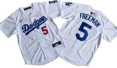 Youth Los Angeles Dodgers #5 Freddie Freeman White Limited Jersey