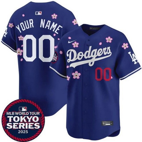 Youth Los Angeles Dodgers Customized Blue 2025 Tokyo Series Limited Jersey