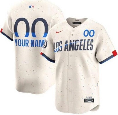 Youth Los Angeles Dodgers Customized Cream 2024 City Connect Limtied Jersey