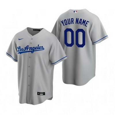 Youth Los Angeles Dodgers Customized Gray Road 2020 Cool Base Jersey