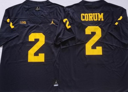 Youth Michigan Wolverines #2 Blake Corum Navy College Football Jersey