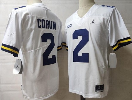 Youth Michigan Wolverines #2 Blake Corum White College Football Jersey