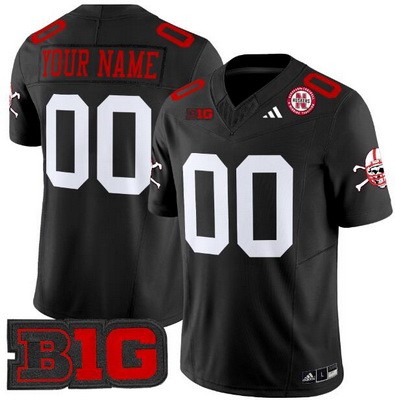 Youth Nebraska Huskers Custom Limited Black FUSE College Football Jersey