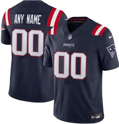 Youth New England Patriots Customized Limited Navy FUSE Vapor Jersey