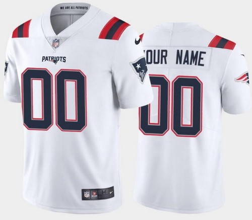 Youth New England Patriots Customized Limited White 2020 Vapor Untouchable Jersey