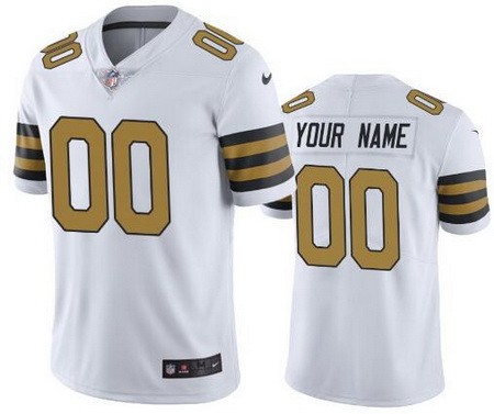 Youth New Orleans Saints Customized Limited White Rush Color Jersey