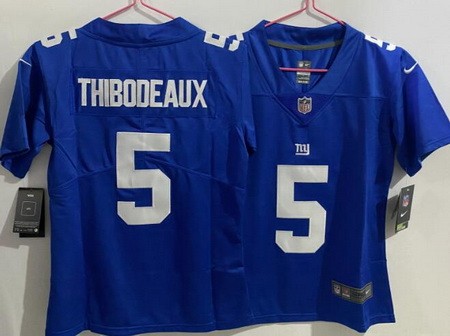 Youth New York Giants #5 Kayvon Thibodeaux Limited Blue Vapor Jersey